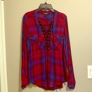 Express plaid long sleeve shirt